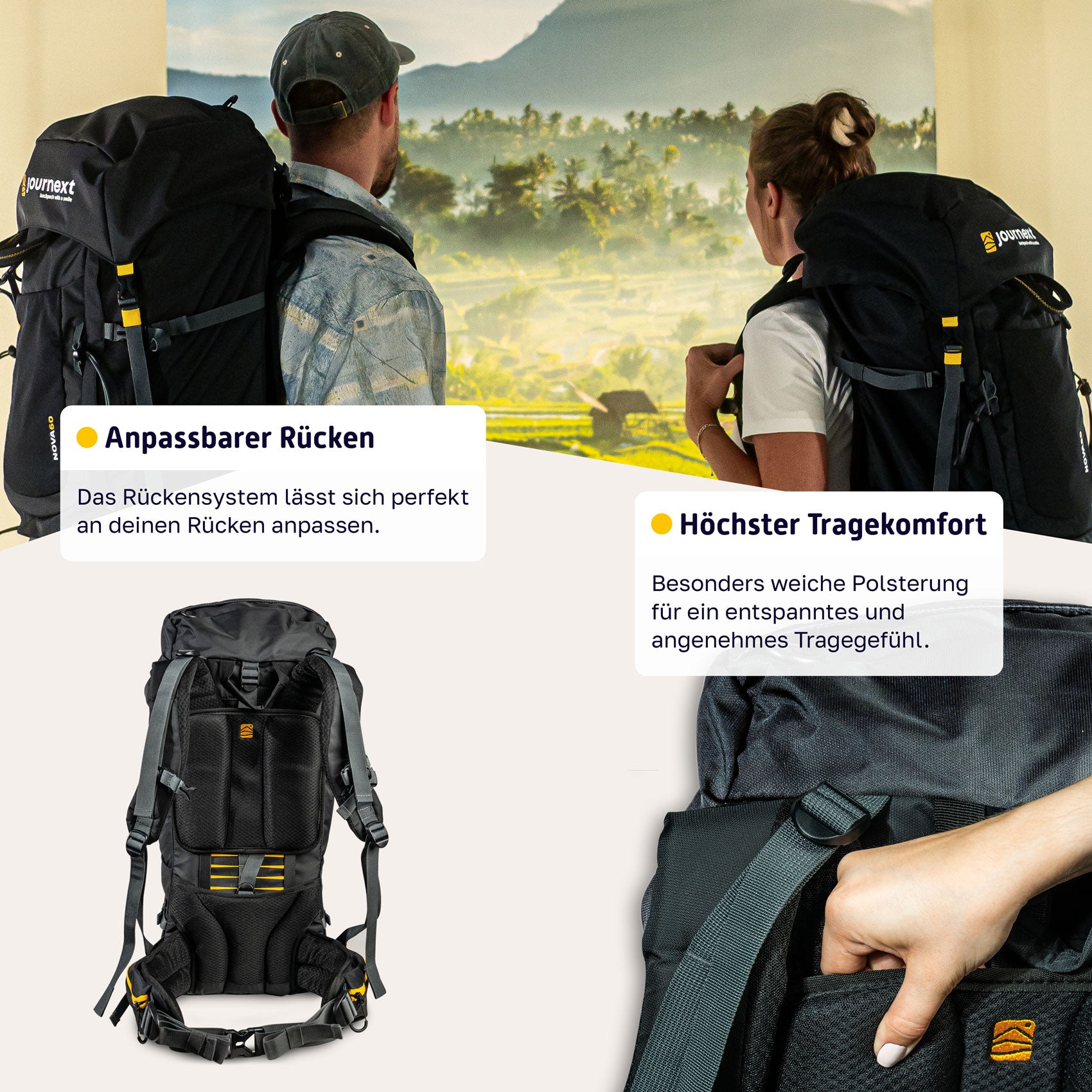 Backpacker Rucksack schwarz