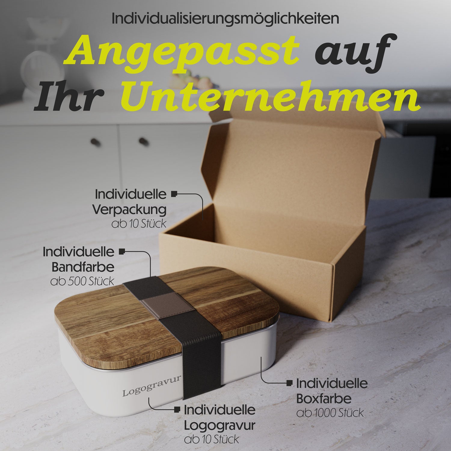 Personalisierte Brotdose/ Lunchbox "My Foodbox" mit Logo